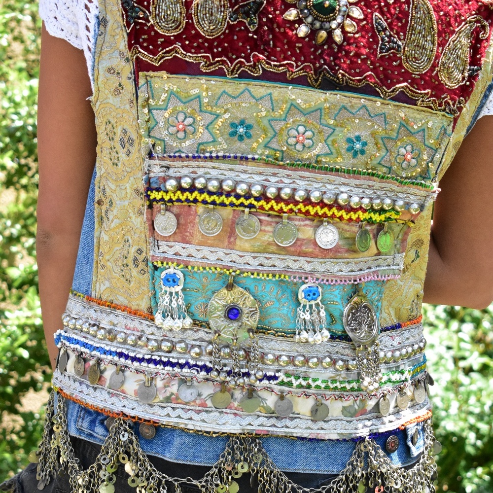 Up-cycled Bohemian Denim Jacket